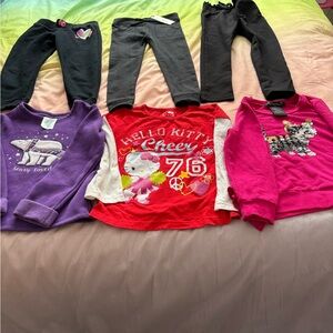 Colorful Kids Sweatshirts and Leggings Set